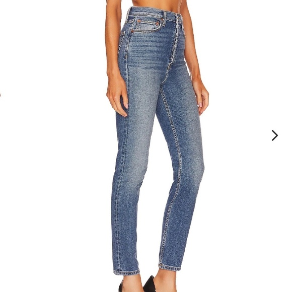 RE/DONE 90's Orginals Ultra High Rise Skinny - Western Blue - Size 26 - Picture 2 of 14